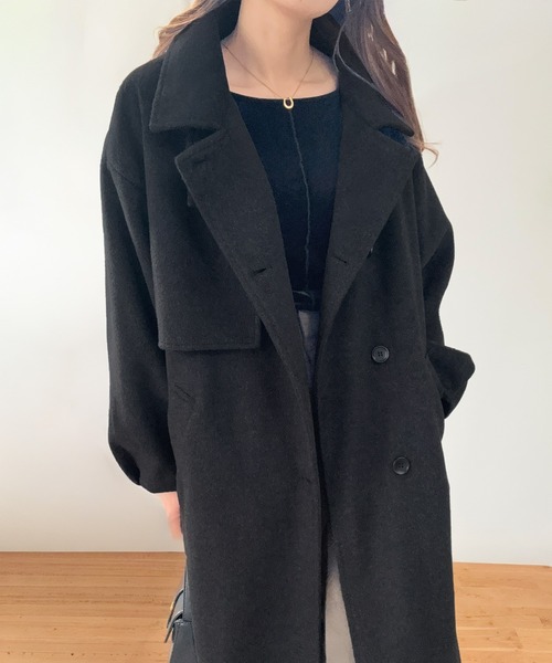 LAUIR（ラウアー） ステンカラーコート コート バルーン袖スタンド