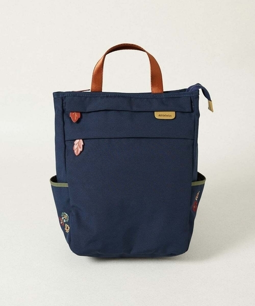 Jocomomola デイバック リュック 「2WAY」フラワー刺繍トートリュック