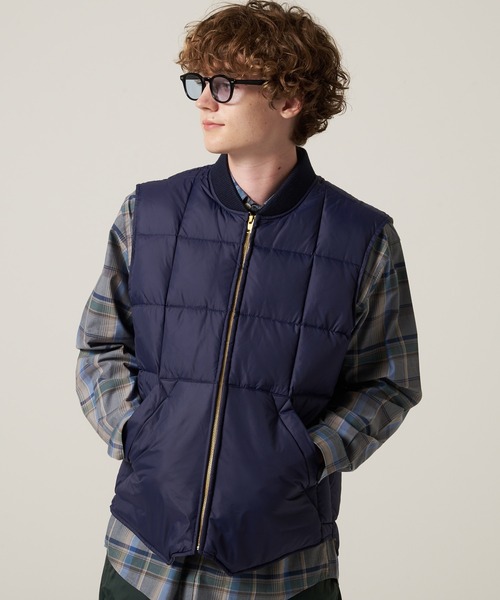 EDDIE BAUERエディーバウアー ダウンベストM ネイビー Eddie Bauer（エディーバウアー） ダウンベスト ベスト カナディアン