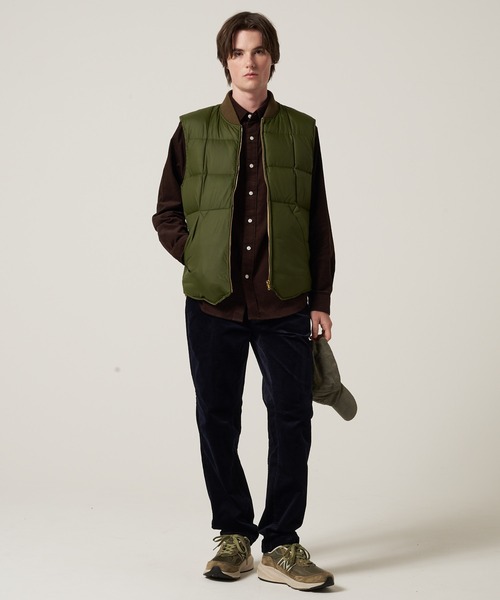 K　Eddie Bauer ダウンベスト オリーブグリーン Eddie Bauer ダウンベスト グリーン