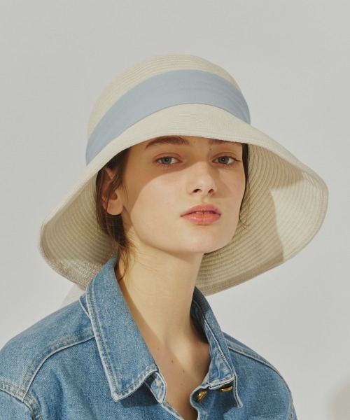 「Chapeau d' O」 ストローハット M/57.5cm ライトベージュ レディース_画像4