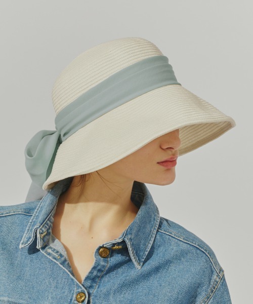 「Chapeau d' O」 ストローハット M/57.5cm ライトベージュ レディース_画像5