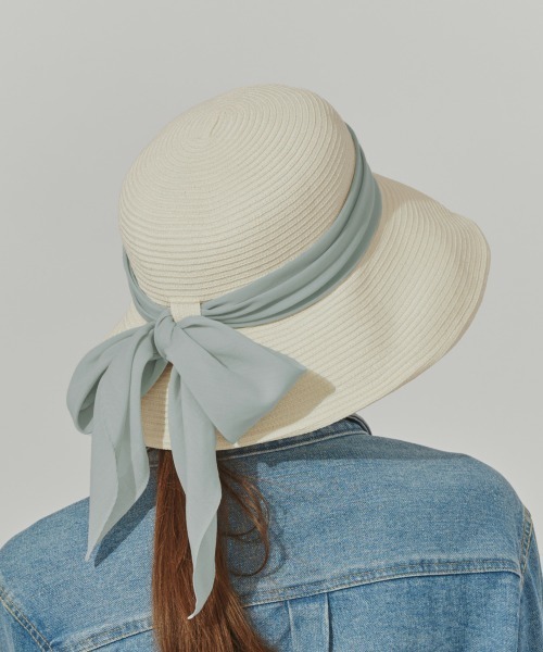 「Chapeau d' O」 ストローハット M/57.5cm ライトベージュ レディース_画像6