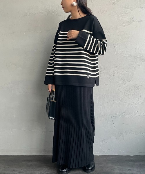 新品未使用★オーシバル ボーダーウールニット　セーター ORCIVAL（オーシバル） ニット セーター ボートネック パネルボーダー