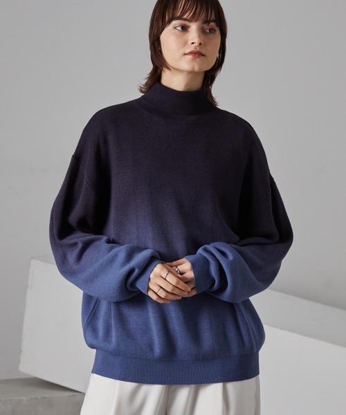 MONO-MART（モノマート） セーター ニット ミラノリブ バイカラー