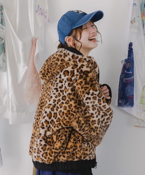 ScoLar（スカラー） ブルゾン アウター 153647：キノコ×レオパード柄