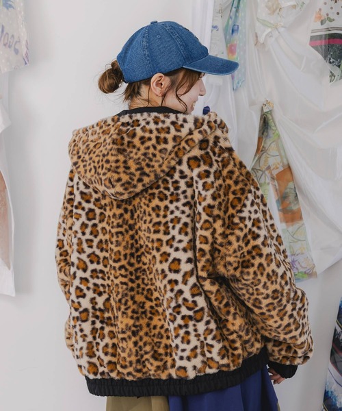 ScoLar ブルゾン アウター 153647：キノコ×レオパード柄