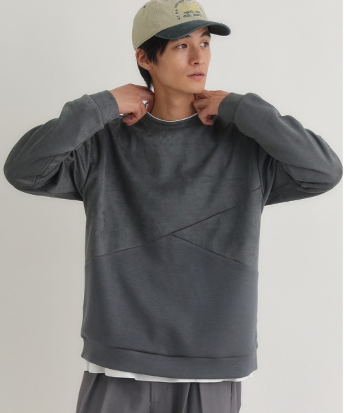 BACK NUMBER トレーナー スウェット 「BACK NUMBER」フェイクスエード