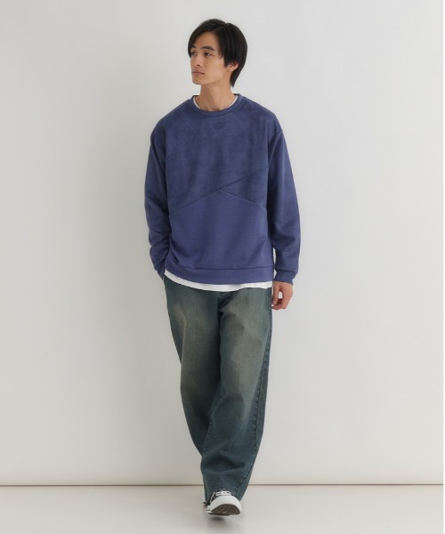 BACK NUMBER トレーナー スウェット 「BACK NUMBER」フェイクスエード