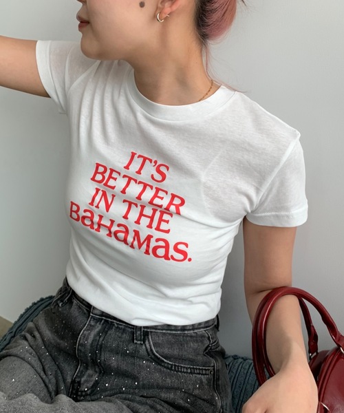 「SHAGGIE」 半袖Tシャツ FREE イエロー レディース_画像6