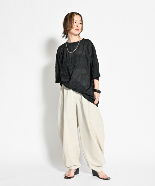 「CITYSHOP」 半袖カットソー FREE サックスブルー レディース_画像3