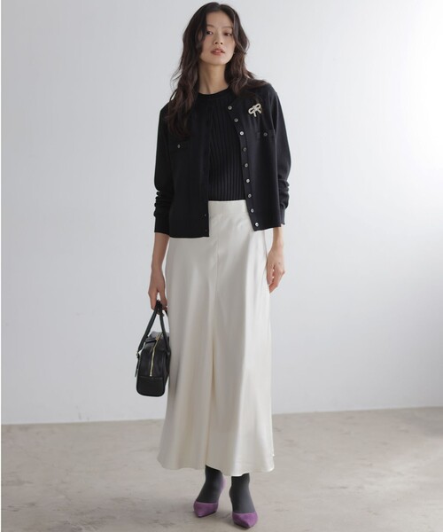 組曲（KUMIKYOKU） スカート サテンナロー スカート : ZOZOTOWN Yahoo