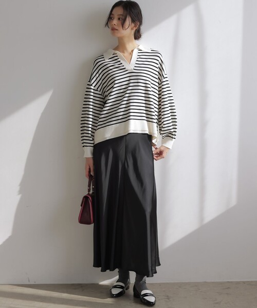 組曲（KUMIKYOKU） スカート サテンナロー スカート : ZOZOTOWN Yahoo