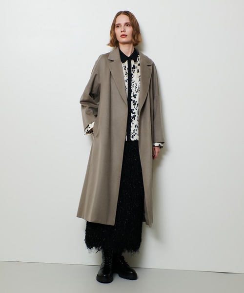 超美品allurevilleカシミヤ100%チェスターコート　ロングブラック ◇カシミヤビーバーコート|allureville OFFICIAL SITE / ONLINE SHOP