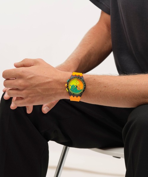 Swatch（スウォッチ） 腕時計 SWATCH NEON SIGNAL FLAG レディース