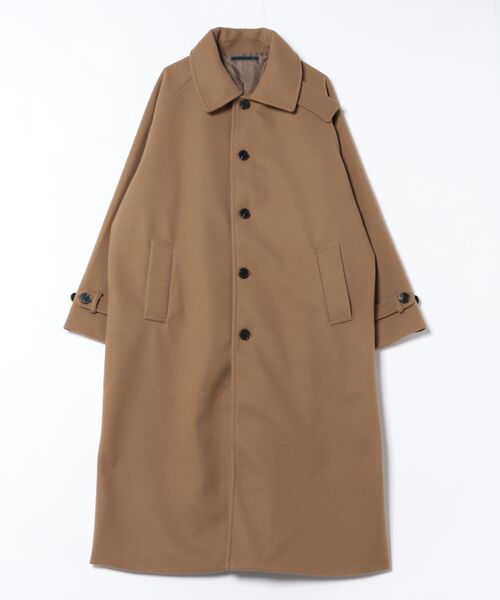 VIBGYOR ステンカラーコート コート フェイクメルトンルーズステン