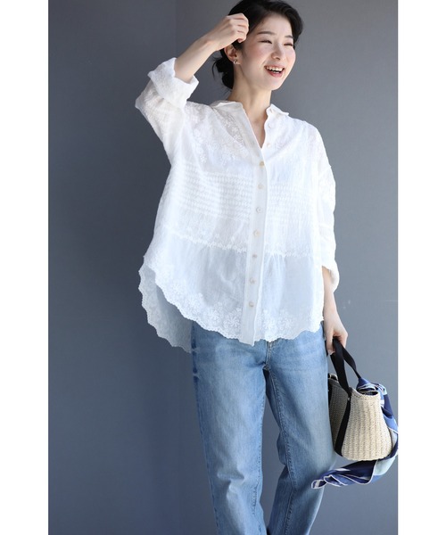 「CAWAII」 長袖シャツ FREE ホワイト レディース_画像5