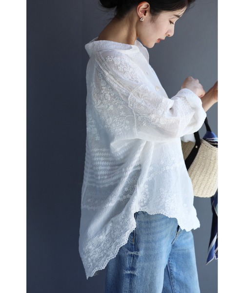 「CAWAII」 長袖シャツ FREE ホワイト レディース_画像6