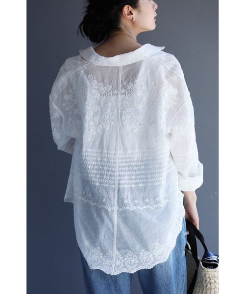 「CAWAII」 長袖シャツ FREE ホワイト レディース_画像8