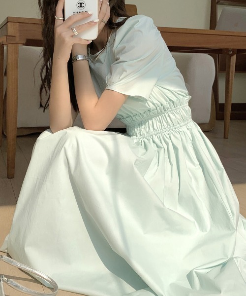 「ABITOKYO」 半袖ワンピース L ホワイト レディース_画像5