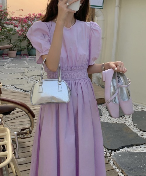 「ABITOKYO」 半袖ワンピース L ホワイト レディース_画像6