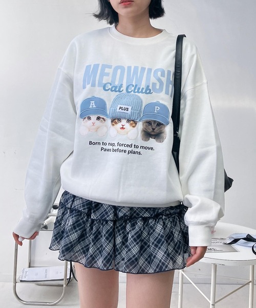 AS KNOW AS（アズノゥアズ） トレーナー スウェット並んで帽子アニマル