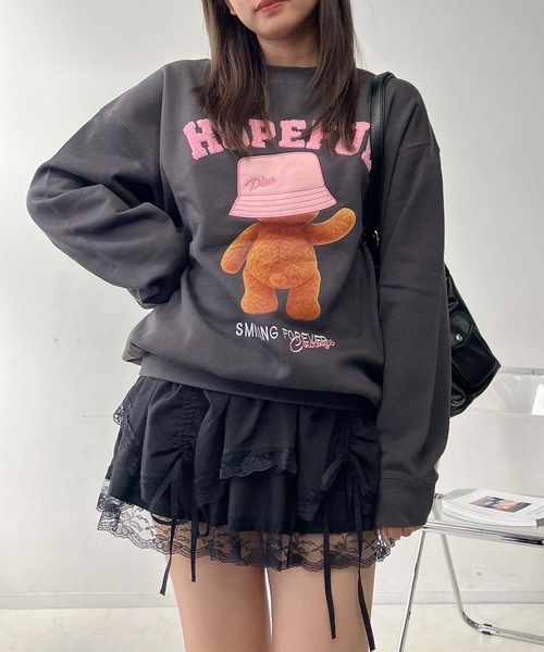 AS KNOW AS（アズノゥアズ） トレーナー スウェット並んで帽子アニマル