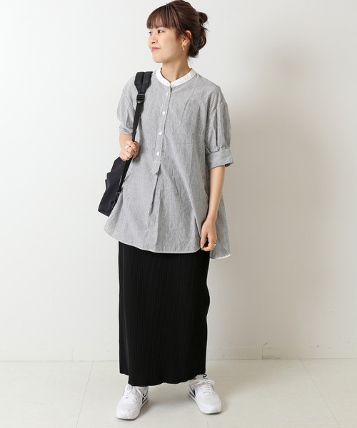 「Spick \u0026 Span」 7分袖ブラウス - グレー レディースの画像