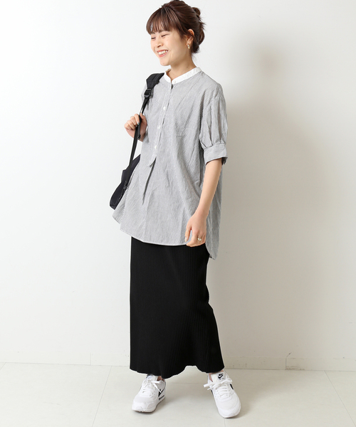 「Spick \u0026 Span」 7分袖ブラウス - グレー レディースの画像