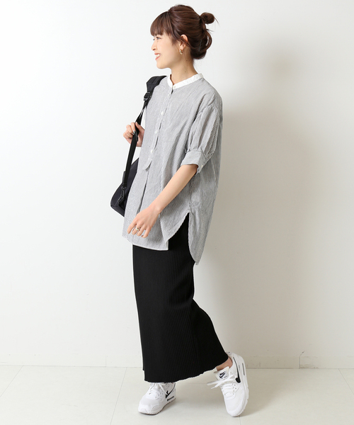 「Spick \u0026 Span」 7分袖ブラウス - グレー レディースの画像