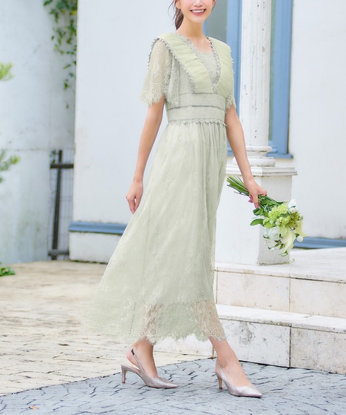 「GIRL」 半袖ワンピース M ブルー レディース_画像6