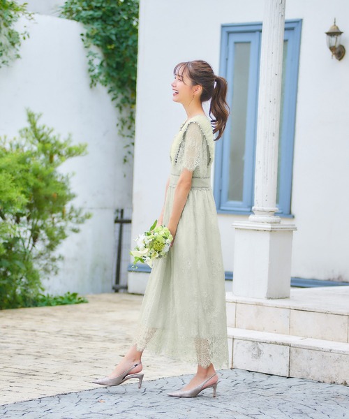 「GIRL」 半袖ワンピース M ブルー レディース_画像7