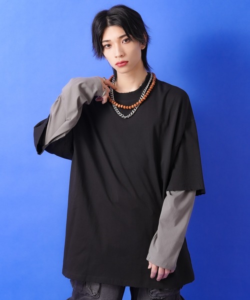 「ankoROCK」 「Rayble」長袖Tシャツ ONESIZE ブラック メンズ_画像7