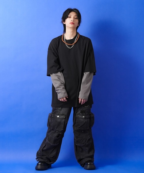 「ankoROCK」 「Rayble」長袖Tシャツ ONESIZE ブラック メンズ_画像8