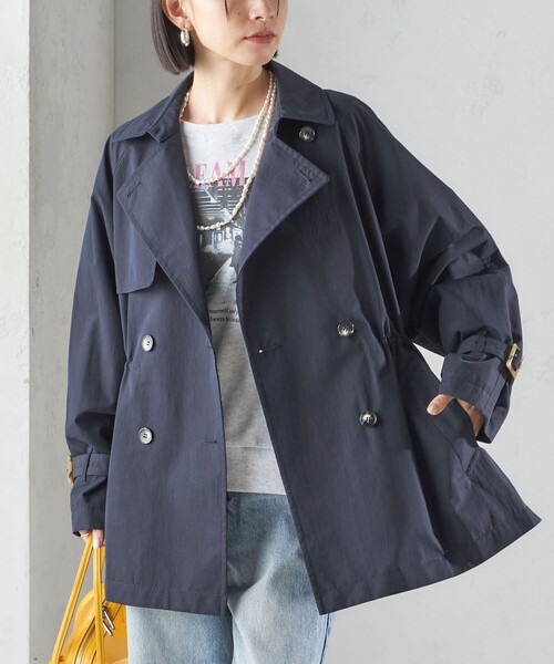 SHIPS（シップス） トレンチコート 36 ネイビー レディース : ZOZOTOWN