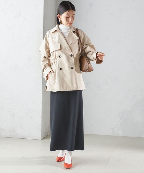 SHIPS（シップス） トレンチコート 36 ネイビー レディース : ZOZOTOWN