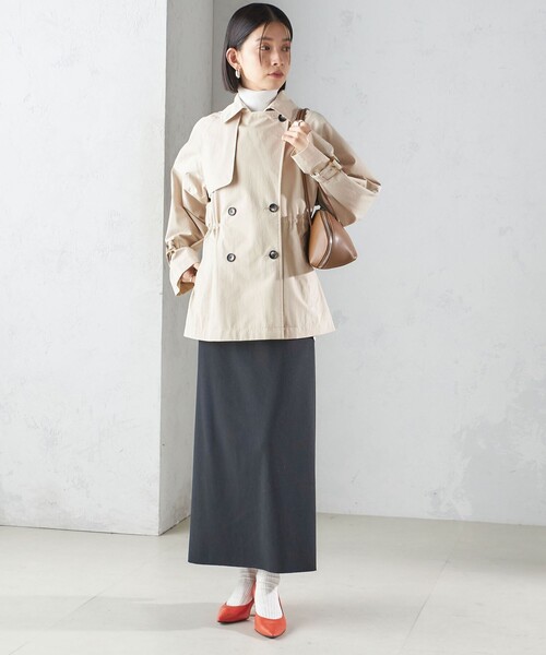 SHIPS（シップス） トレンチコート 36 ネイビー レディース : ZOZOTOWN