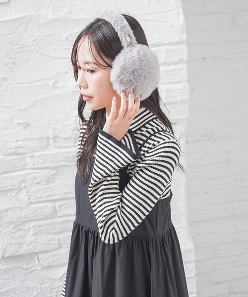 Honeys（ハニーズ） 耳当て イヤーマフ たためるイヤーマフラー