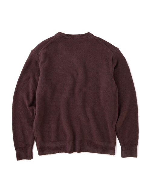 【ダークブラウン（20）】MU BRUSHED V NECK PUD PULLOVER KNIT M TO R（ムウトアール） ニット セーター MU BRUSHED V NECK PUD