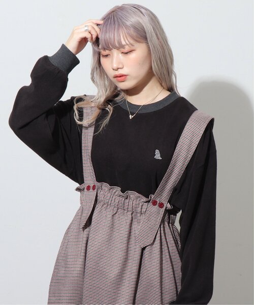 「DOUBLE NAME」 長袖カットソー FREE ブラック レディース_画像2