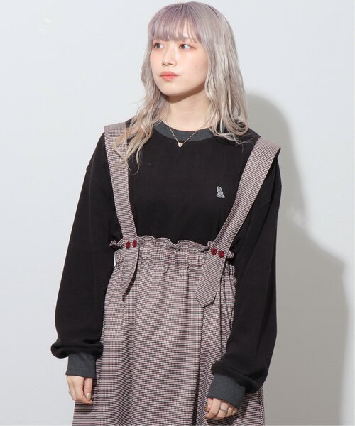 「DOUBLE NAME」 長袖カットソー FREE ブラック レディース_画像3