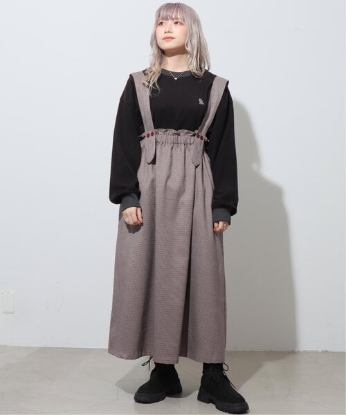 「DOUBLE NAME」 長袖カットソー FREE ブラック レディース_画像4