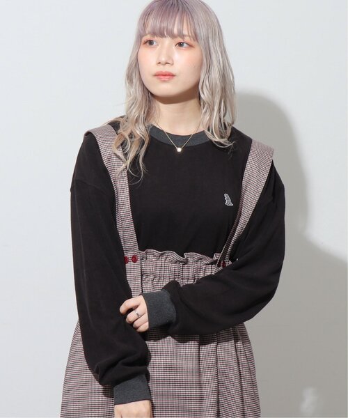 「DOUBLE NAME」 長袖カットソー FREE ブラック レディース_画像8