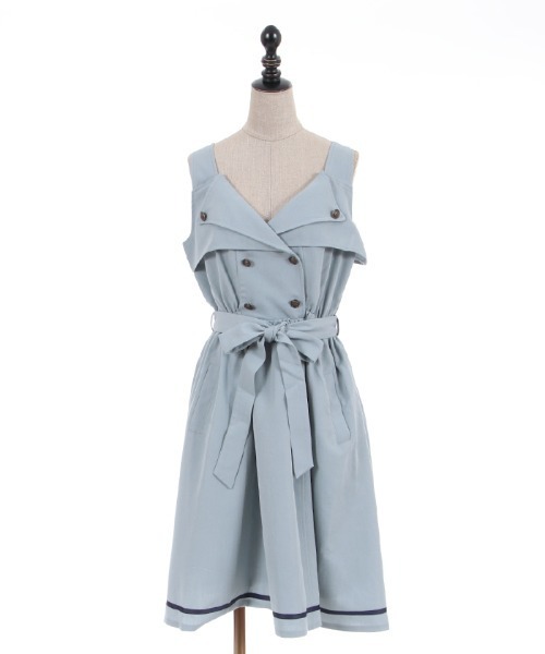 「axes femme POETIQUE」 キャミソールワンピース MEDIUM ベージュ レディース_画像2