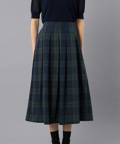BRITISH MADE ×macalastairソフトプリーツチェックスカート BRITISH MADE スカート 「MACALASTAIR / マカラスター」ソフトプリーツ