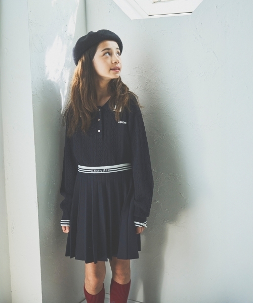 セットアップ 「130cmあり」ニットセットアップ キッズ 子供服 女の子の画像