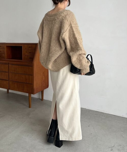 【タグ付き新品】ニュアンスボタンレイヤード風カーディガン（ベージュ） ニュアンスボタンレイヤード風カーディガン | CAPRICIEUX LE'MAGE