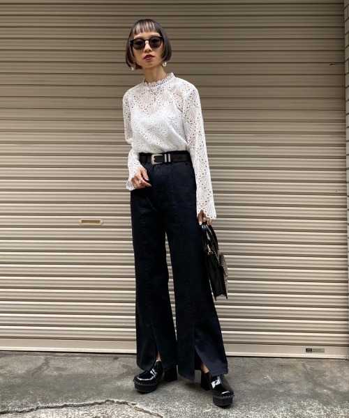 「PAGEBOY」 長袖ブラウス FREE オフホワイト レディース_画像2