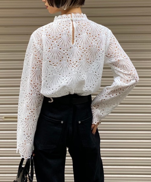 「PAGEBOY」 長袖ブラウス FREE オフホワイト レディース_画像7