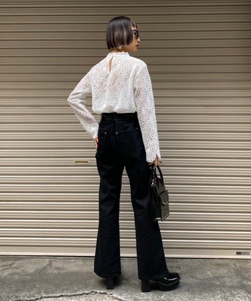 「PAGEBOY」 長袖ブラウス FREE オフホワイト レディース_画像8